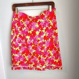 Madison Studio Women's Floral Ruffle Hem Midi Skirt Size 12